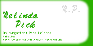 melinda pick business card